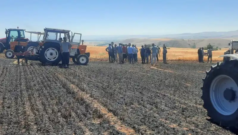 Yozgat’taki 100 Dönüm Ekili Alanı Alevler Sardı, Tarımcılar Şokta!